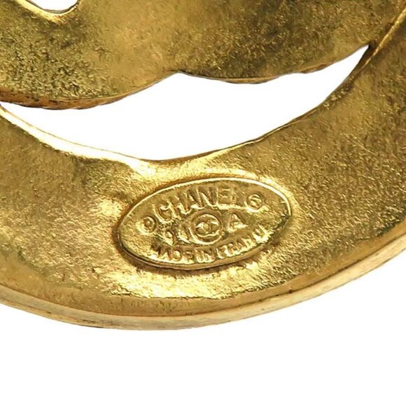 Auth CHANEL Vintage CC Logo Necklace Gold Metal - Picture 11 of 11